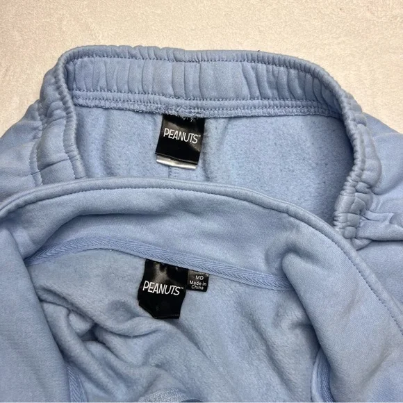 SNOOPY Light Blue Sweatshirt Outfit Set Size Medium - Picture 12 of 16